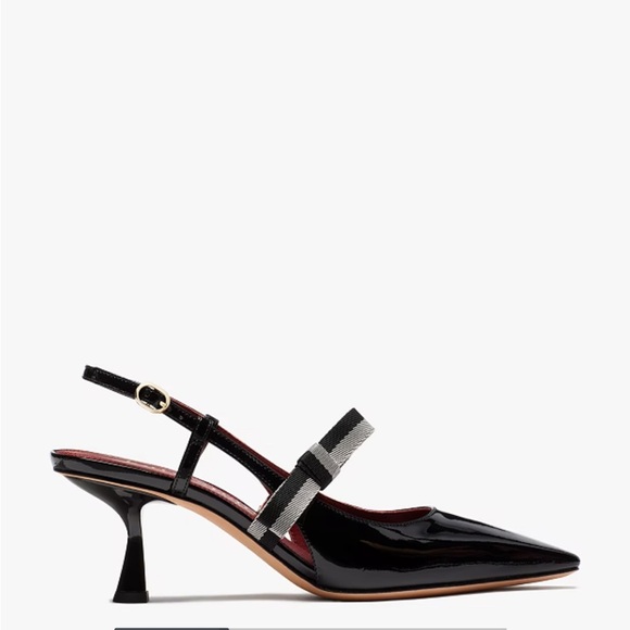 Kate Spade New York Maritza Pointed Slingback Patent Leather Pumps, Size 9.5B - Picture 3 of 11
